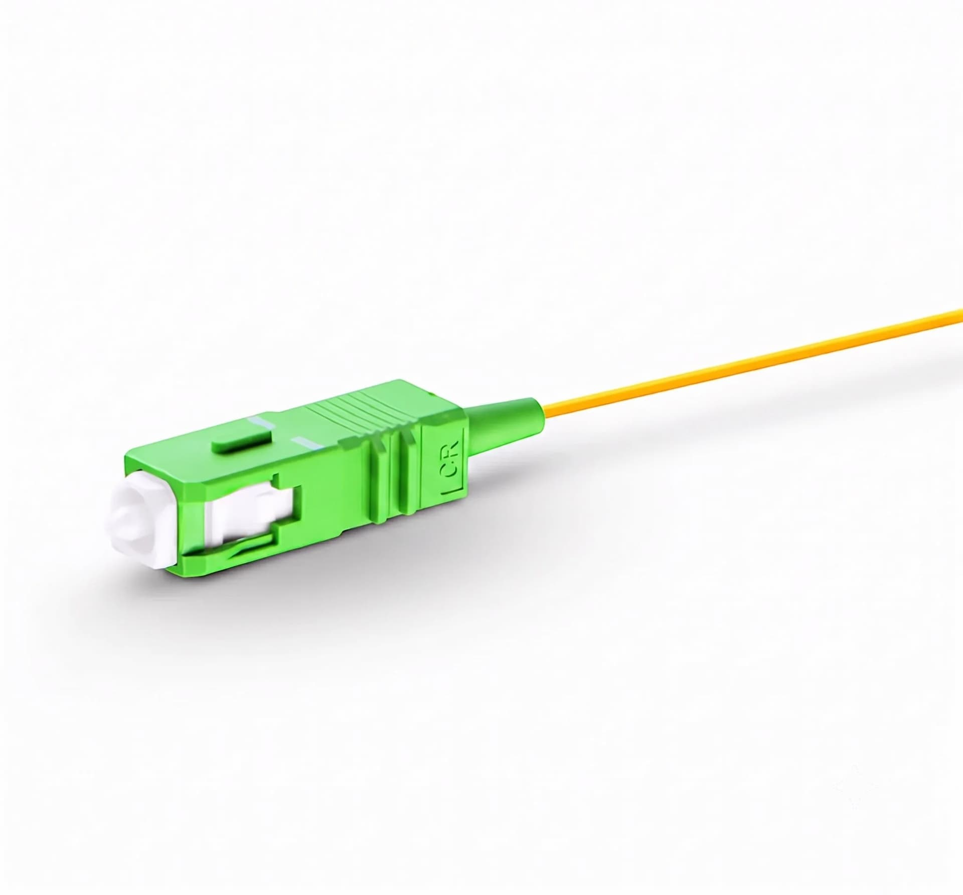 SC/APC Simplex OS2 Singlemode Fiber Pigtail 0.9mm Yellow