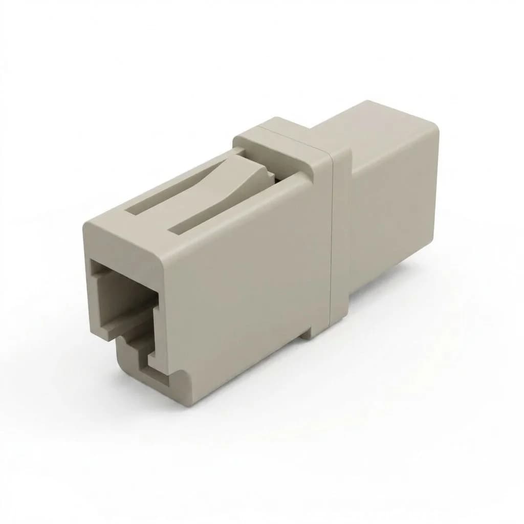 LC/UPC to LC/UPC Multimode Simplex Fiber Coupler Beige