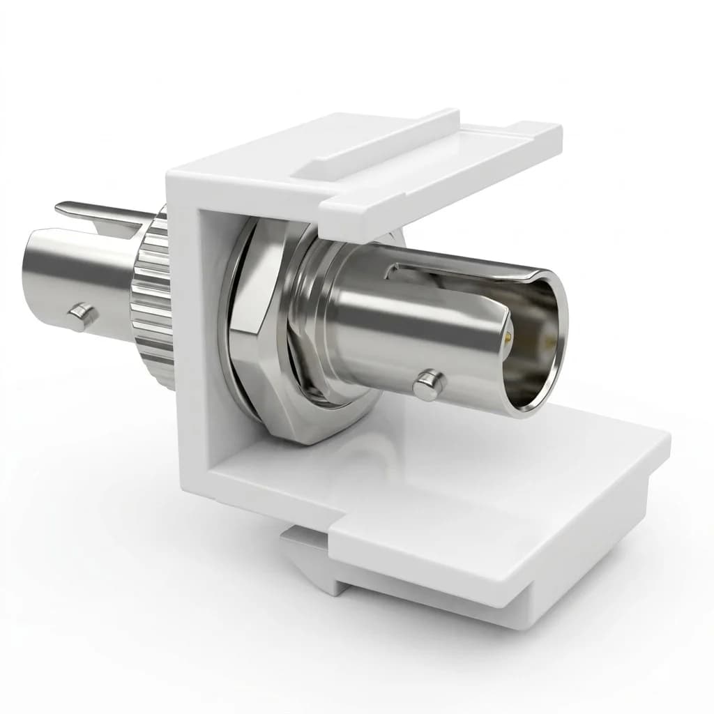 ST/UPC to ST/UPC Multimode Singlemode Simplex Fiber Optic Coupler with Keystone