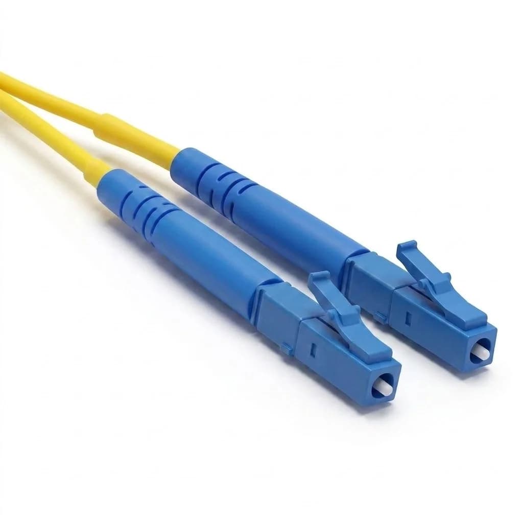 LC/UPC to LC/UPC Simplex 9/125 Singlemode Fiber Patch Cable Yellow TAA