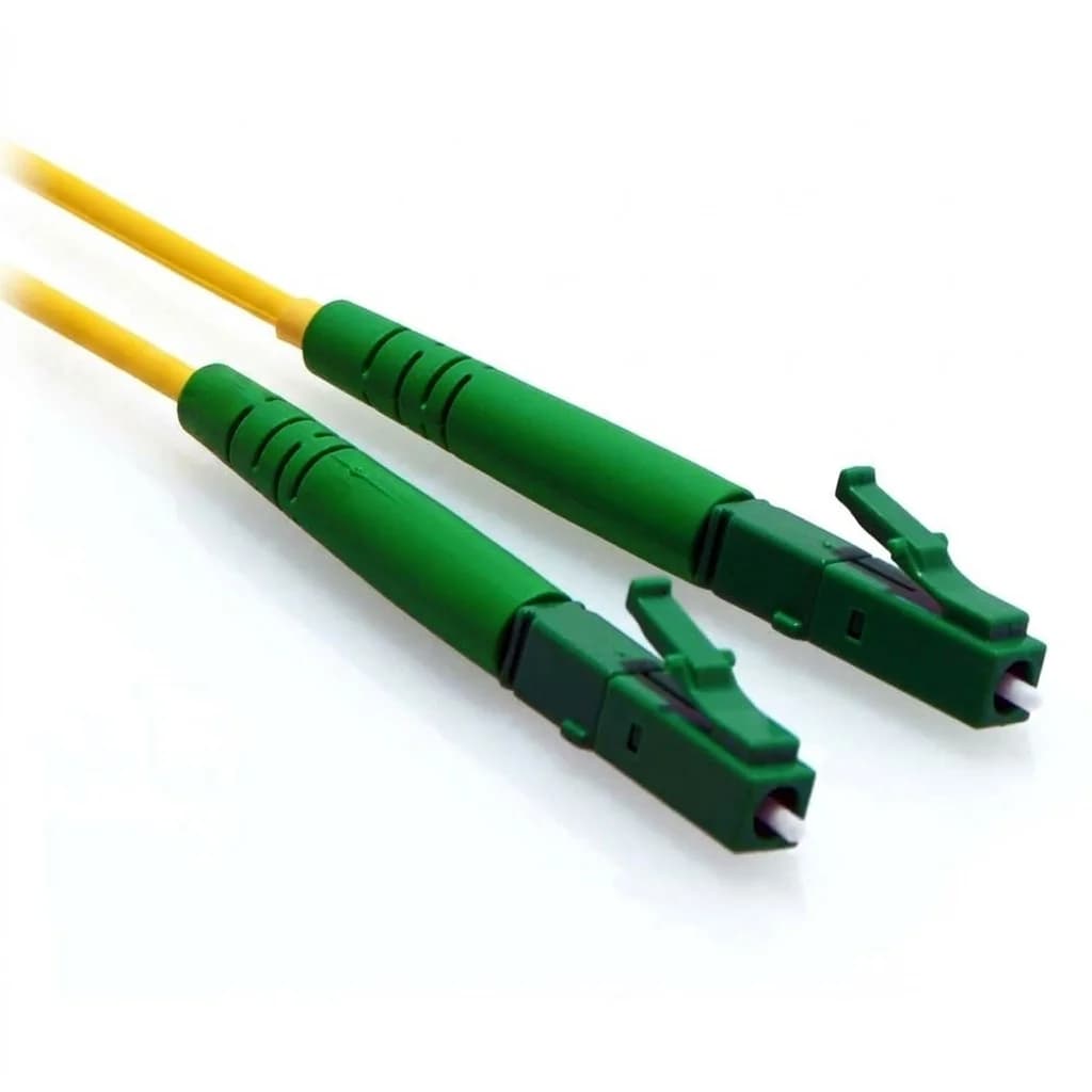 LC/APC to LC/APC Simplex 9/125 Singlemode Fiber Patch Cable Yellow TAA