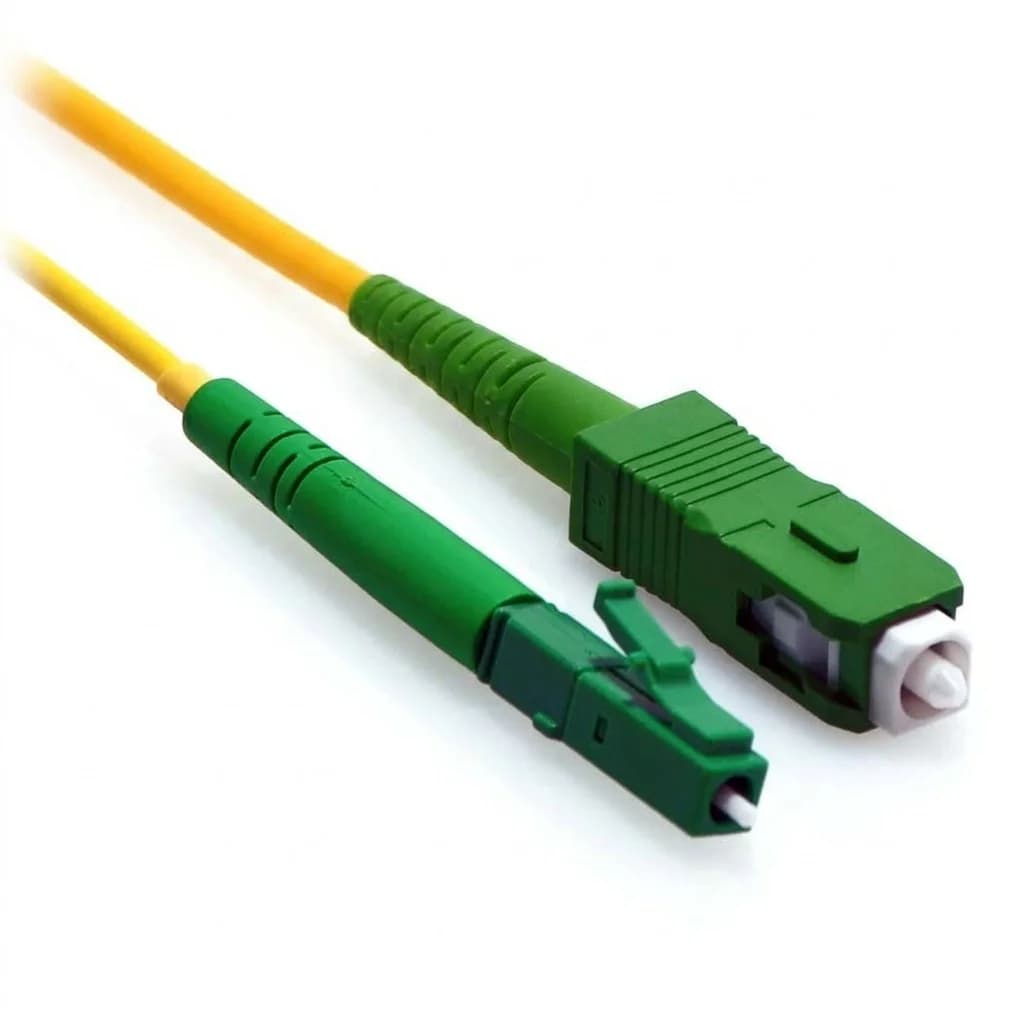 LC/APC to SC/APC Simplex 9/125 Singlemode Fiber Patch Cable Yellow