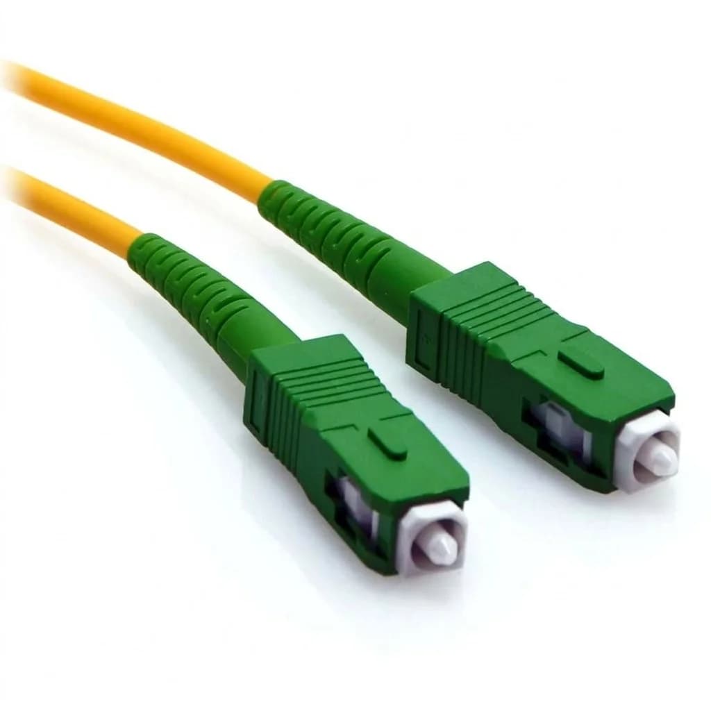SC/APC to SC/APC Simplex 9/125 Singlemode Fiber Patch Cable Yellow