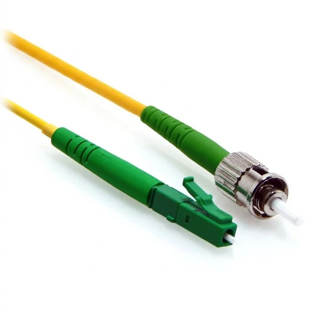 LC/APC to ST/APC Simplex 9/125 Singlemode Fiber Patch Cable Yellow