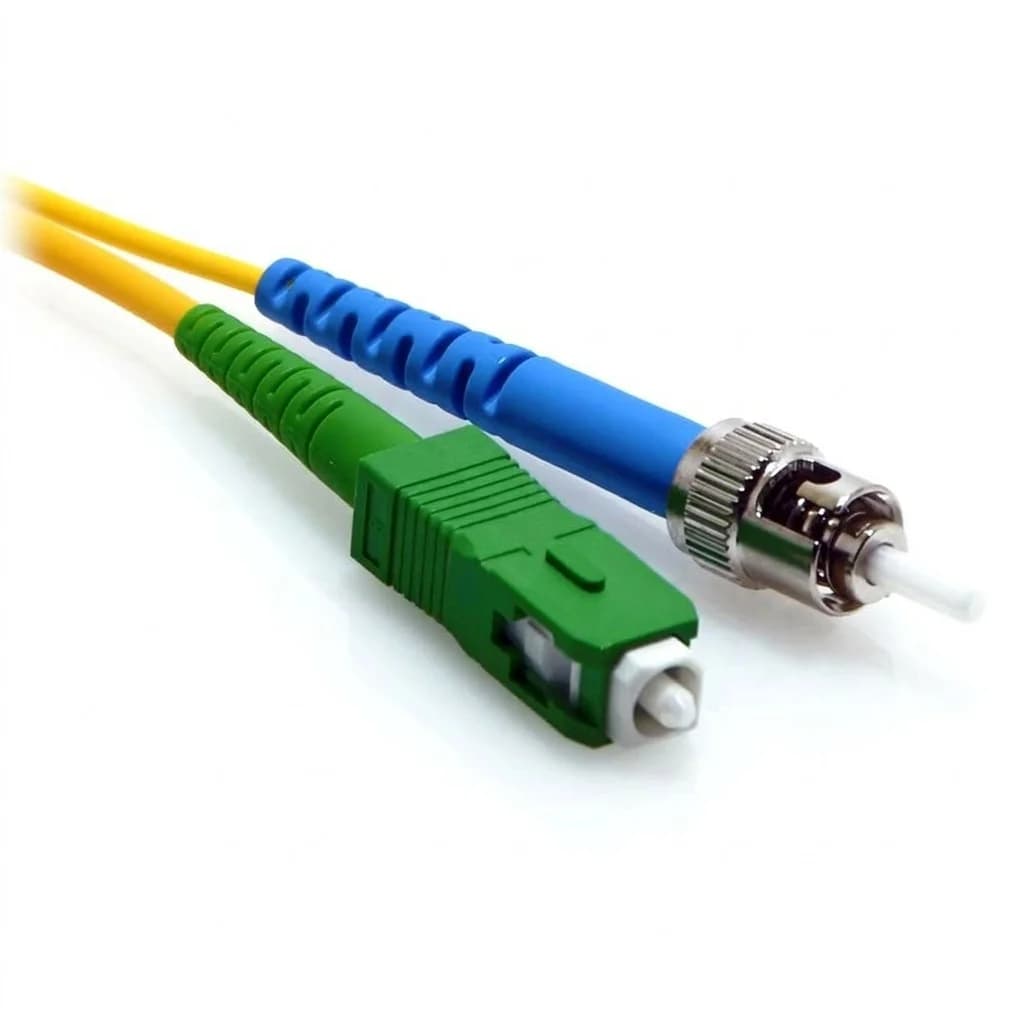 SC/APC to ST/UPC Simplex 9/125 Singlemode Fiber Patch Cable Yellow