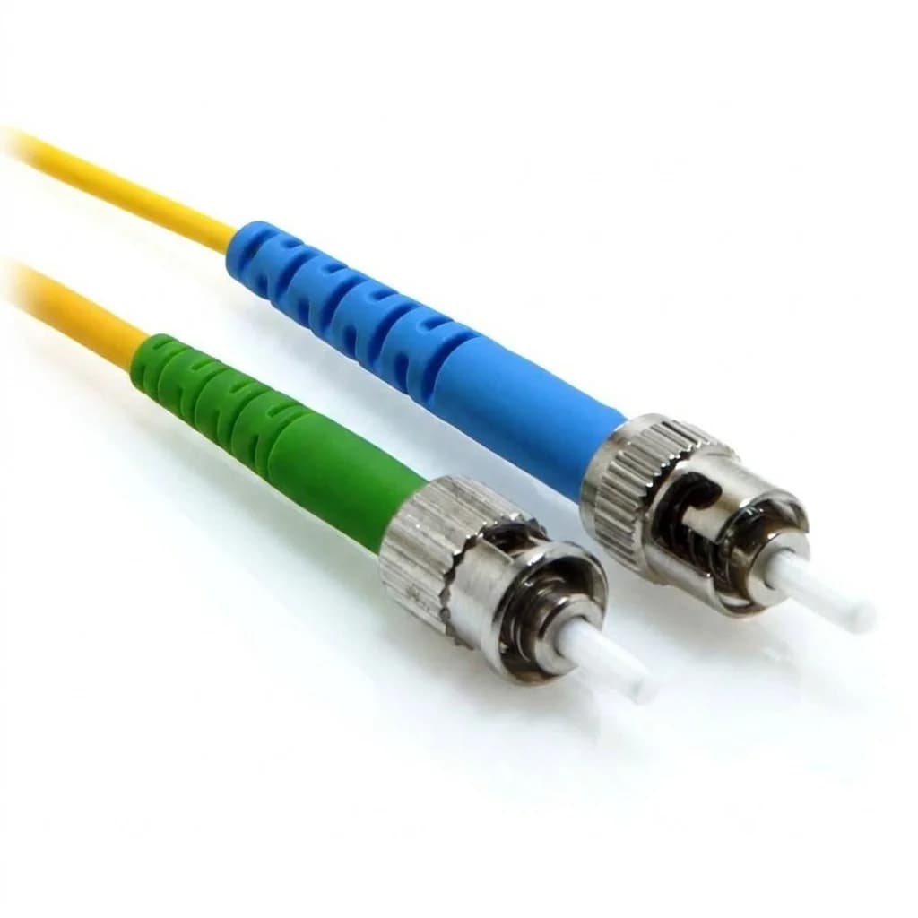 ST/APC to ST/UPC Simplex 9/125 Singlemode Fiber Patch Cable Yellow