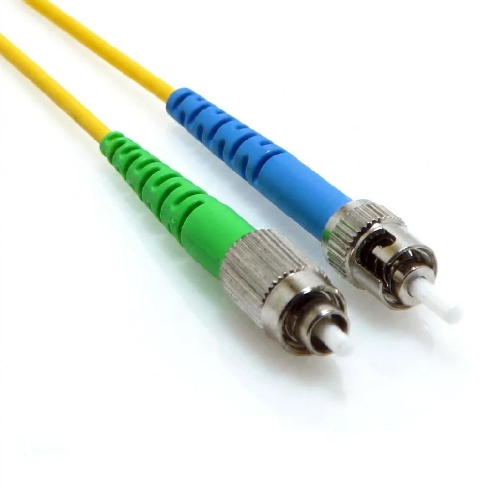 FC/APC to ST/UPC Simplex 9/125 Singlemode Fiber Patch Cable Yellow
