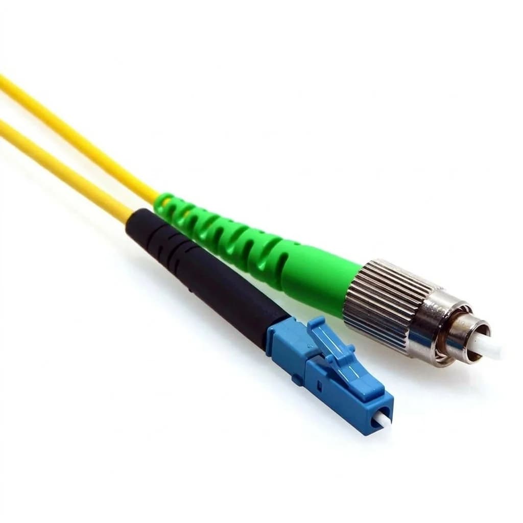 0.5m LC/UPC to FC/APC Simplex 9/125 Singlemode Fiber Patch Cable Yellow TAA