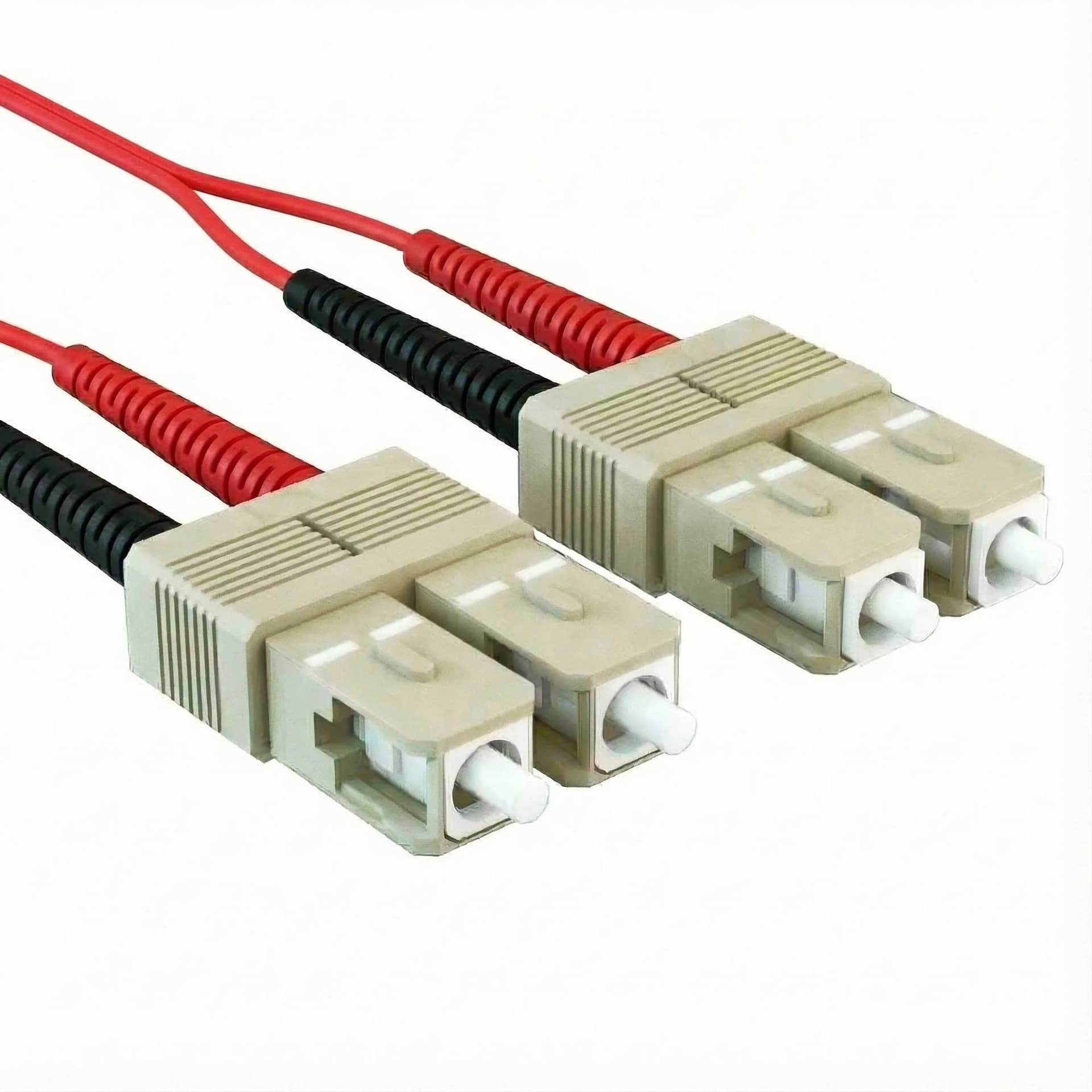 Red fiber patch cable
