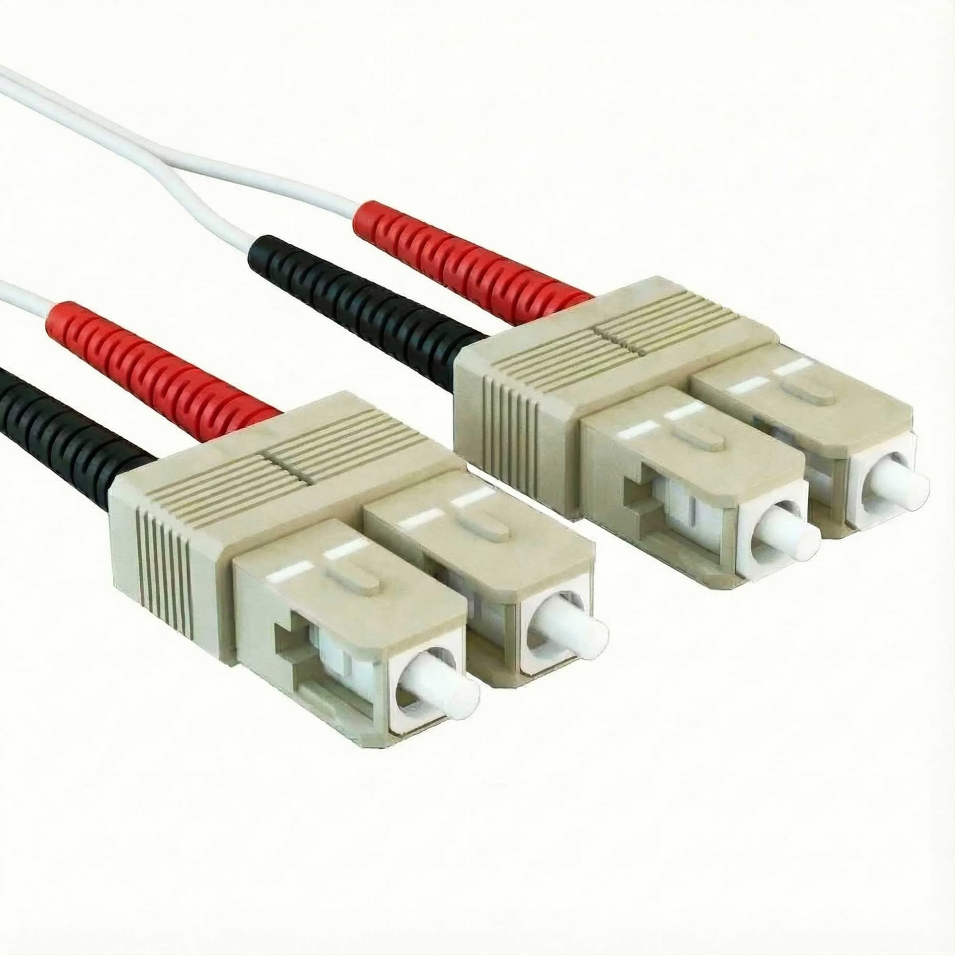 White fiber patch cable