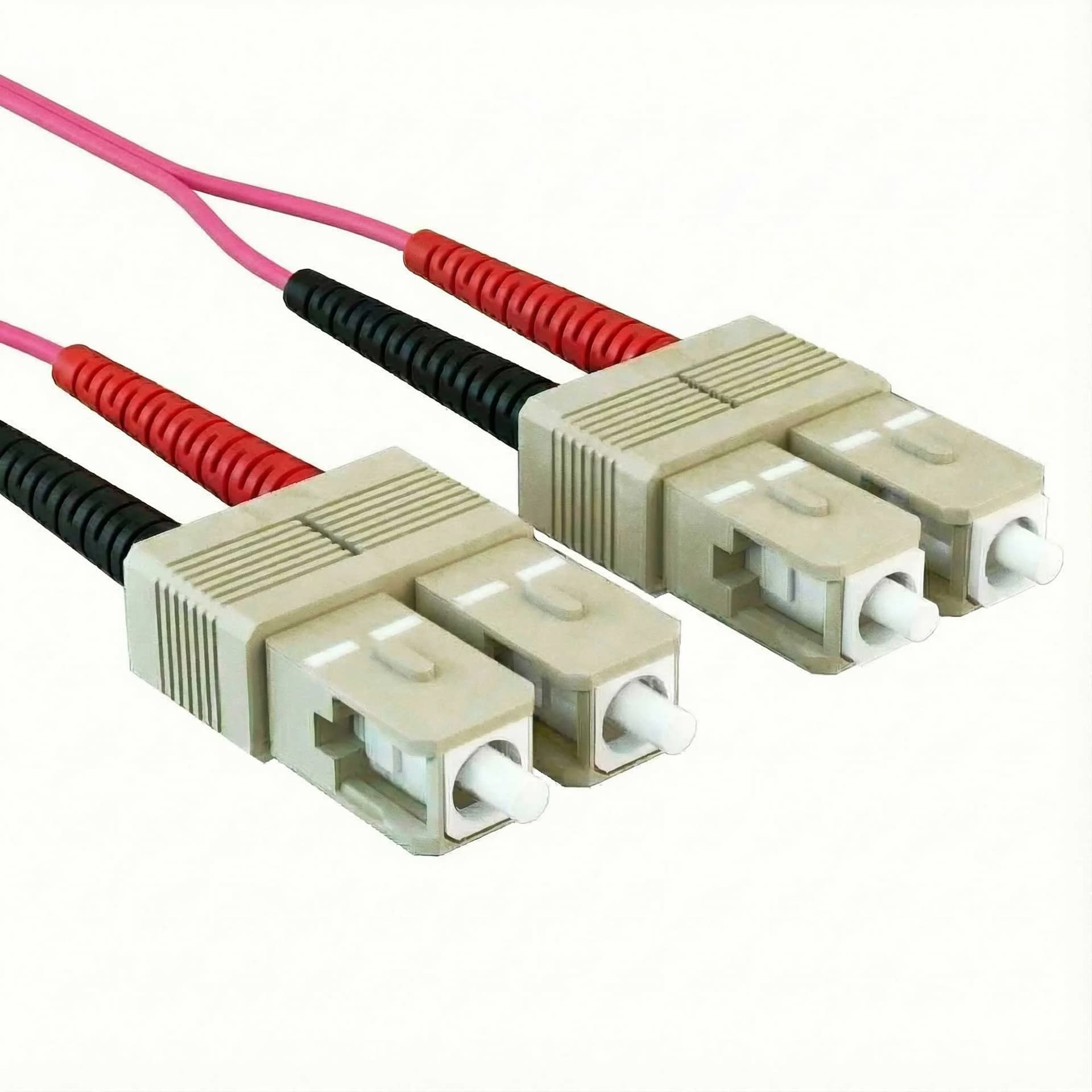 Pink fiber patch cable