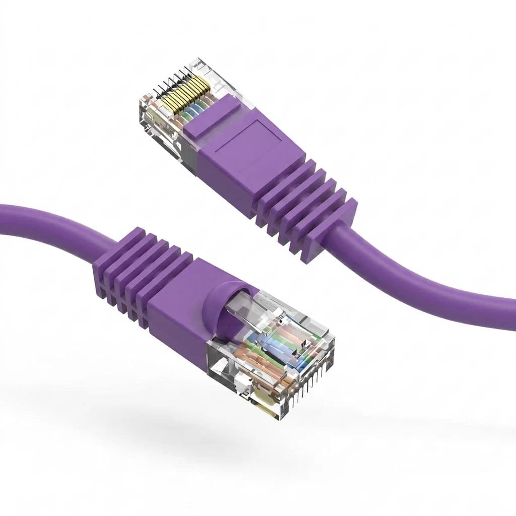 Cat5e UTP Booted Ethernet Network Cable Purple