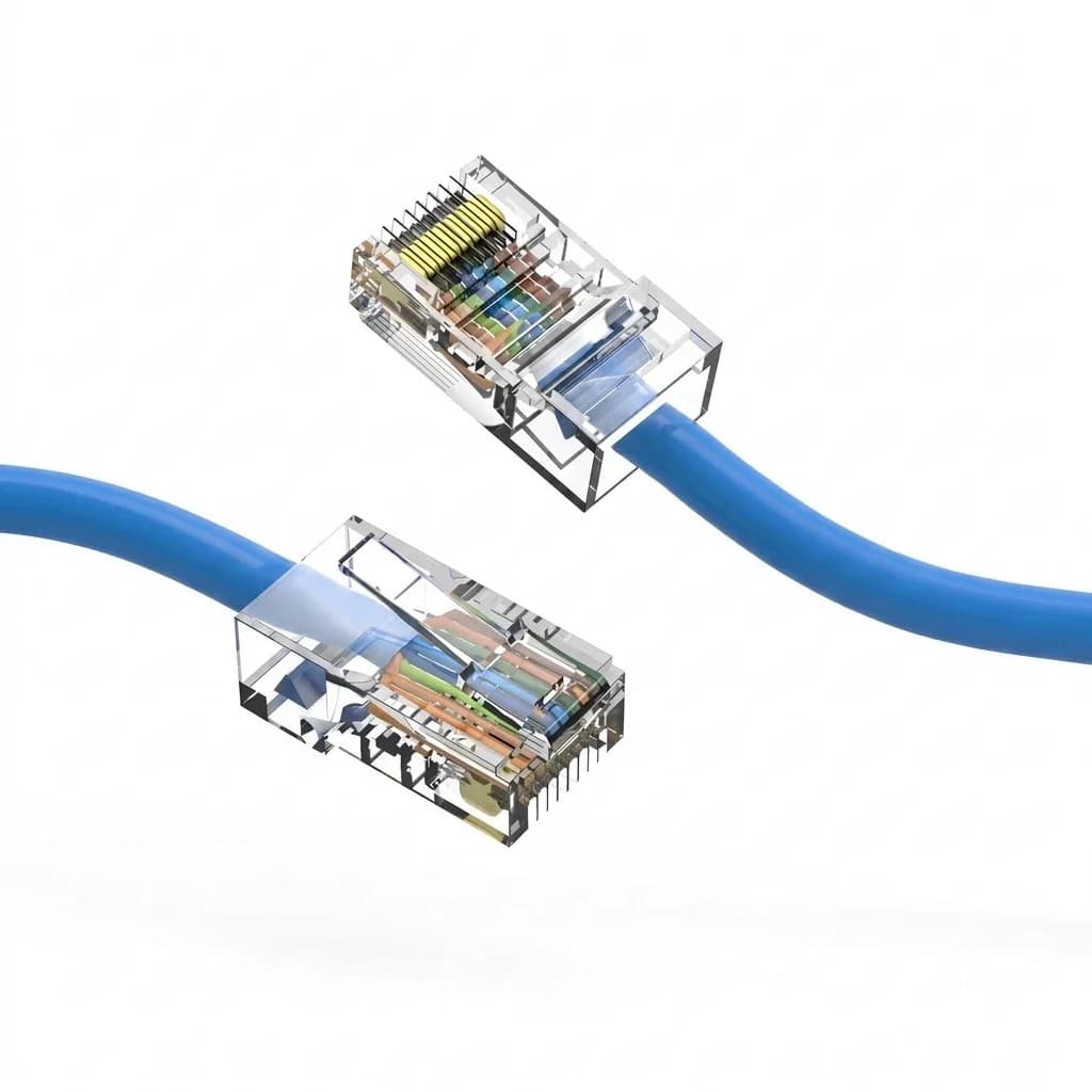 Cat5e UTP Non-Booted Ethernet Network Cable Blue