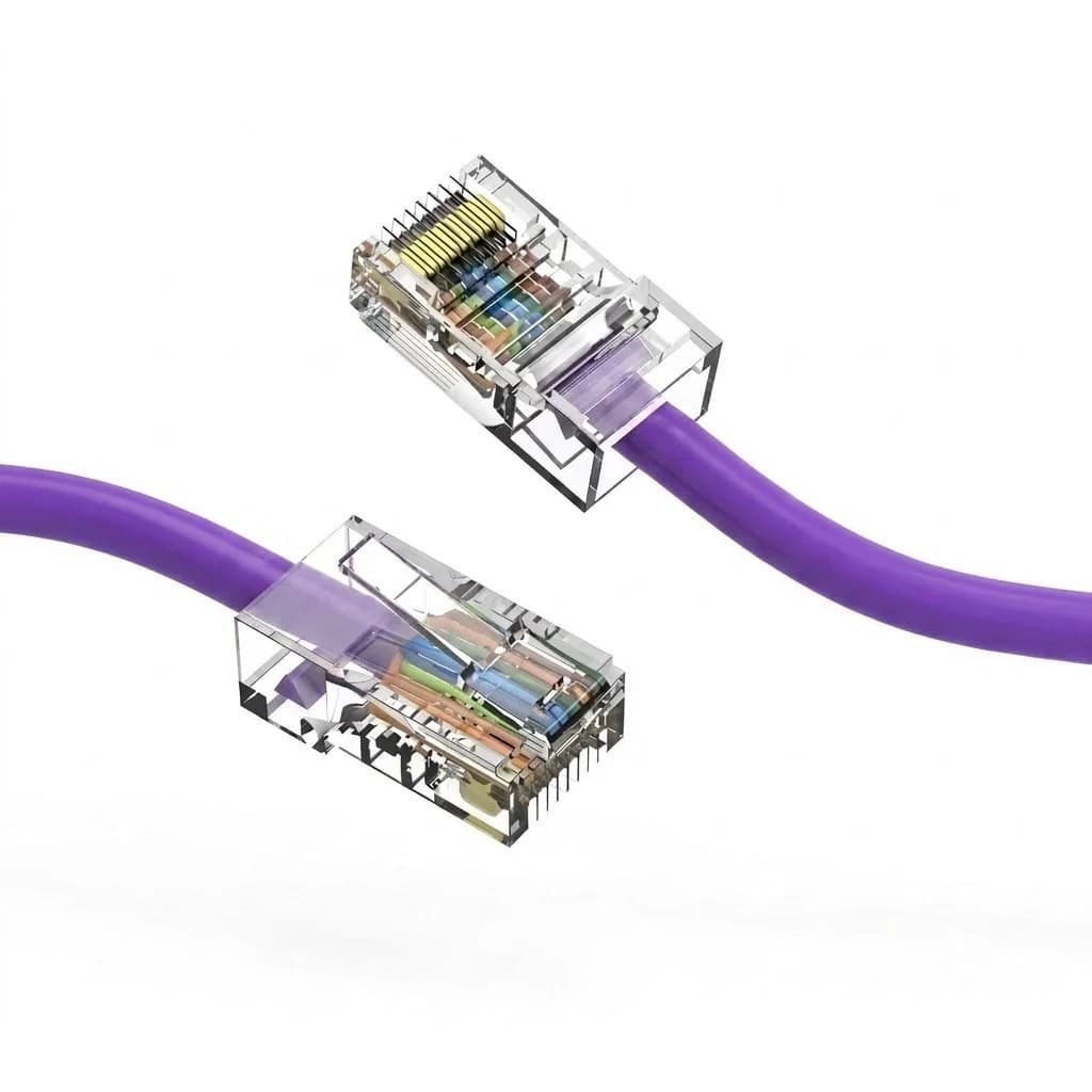 0.5ft Cat5e UTP Non-Booted Ethernet Network Cable Purple