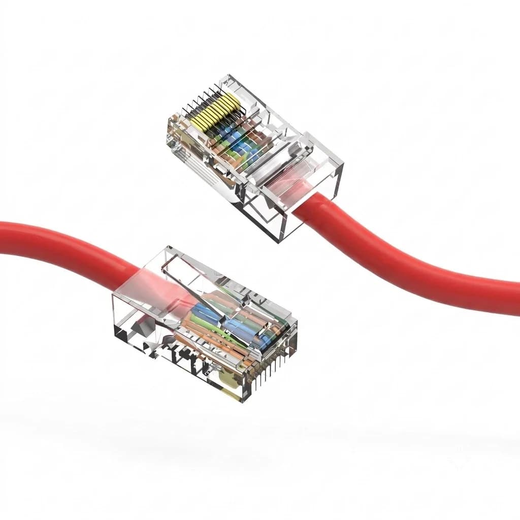 Cat5e UTP Non-Booted Ethernet Network Cable Red