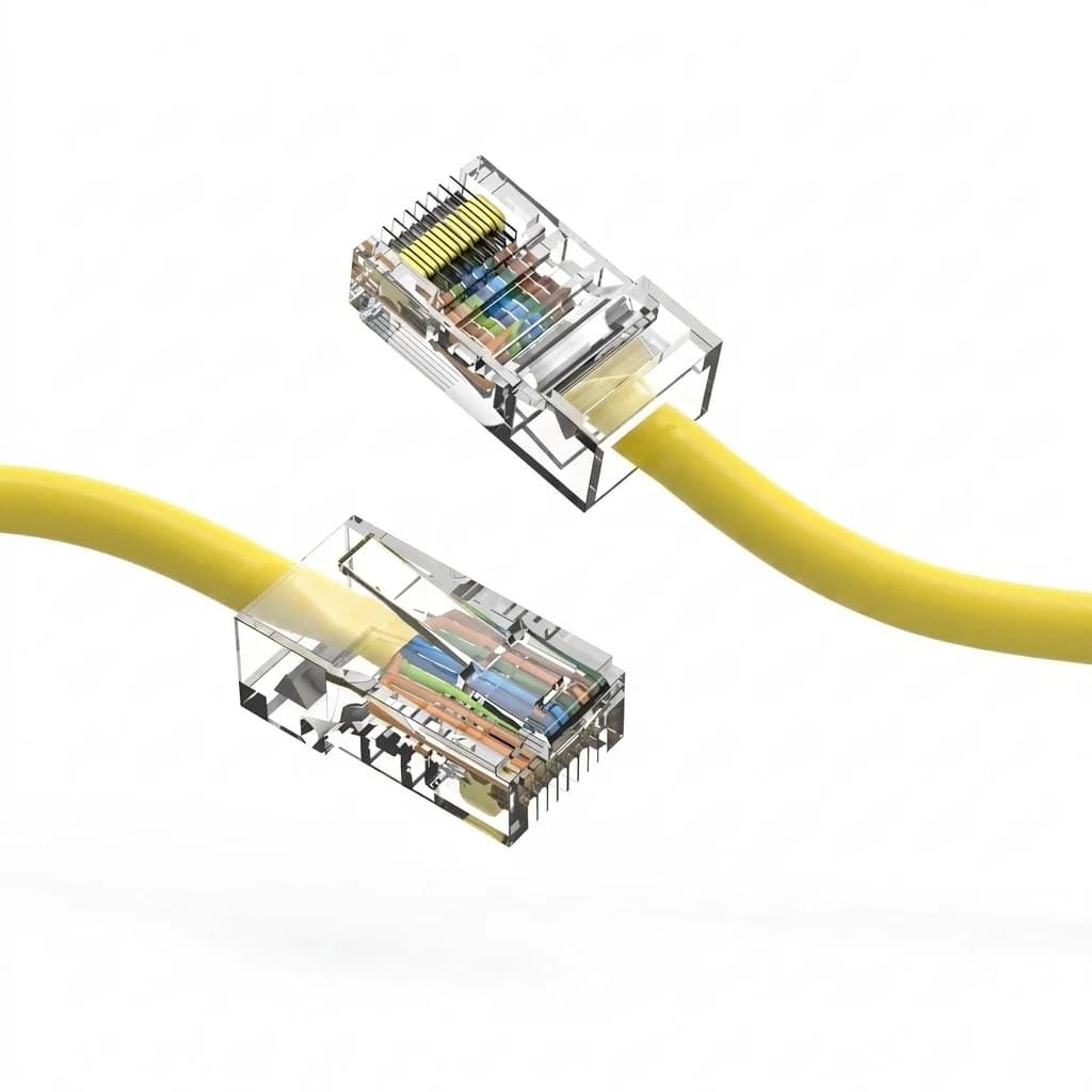 Cat5e UTP Non-Booted Ethernet Network Cable Yellow