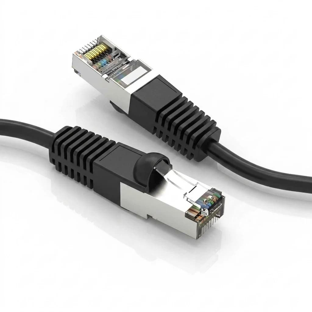 Cat5e FTP Shielded Booted Ethernet Network Cable Black