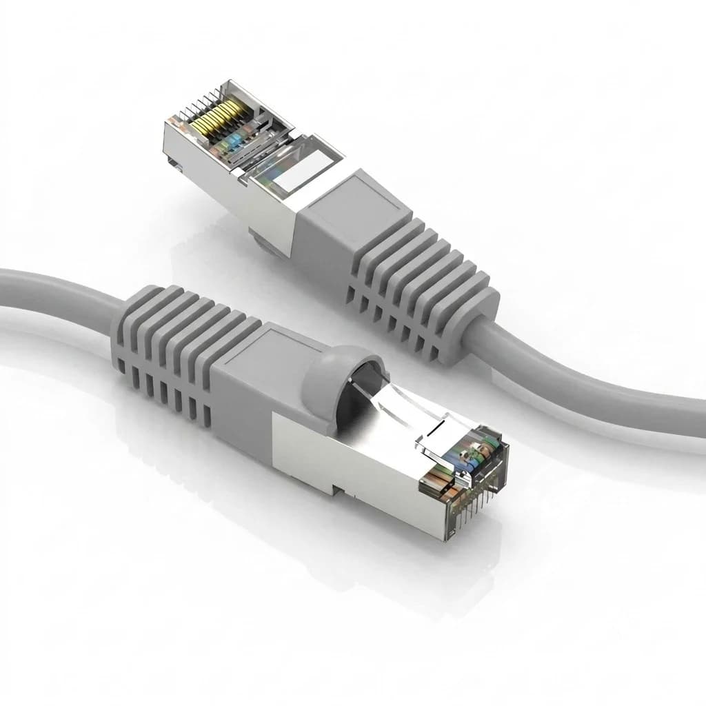 Cat5e FTP Shielded Booted Ethernet Network Cable Gray