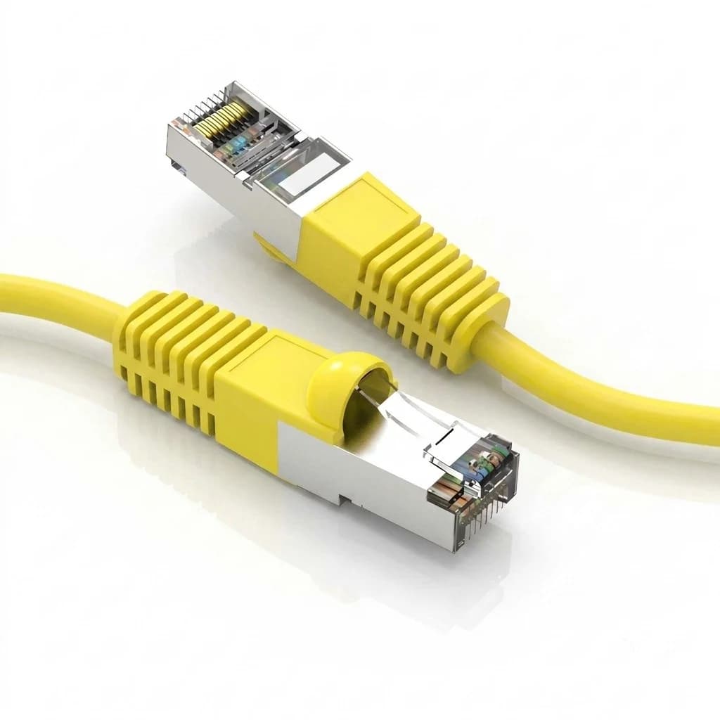 Cat5e FTP Shielded Booted Ethernet Network Cable Yellow