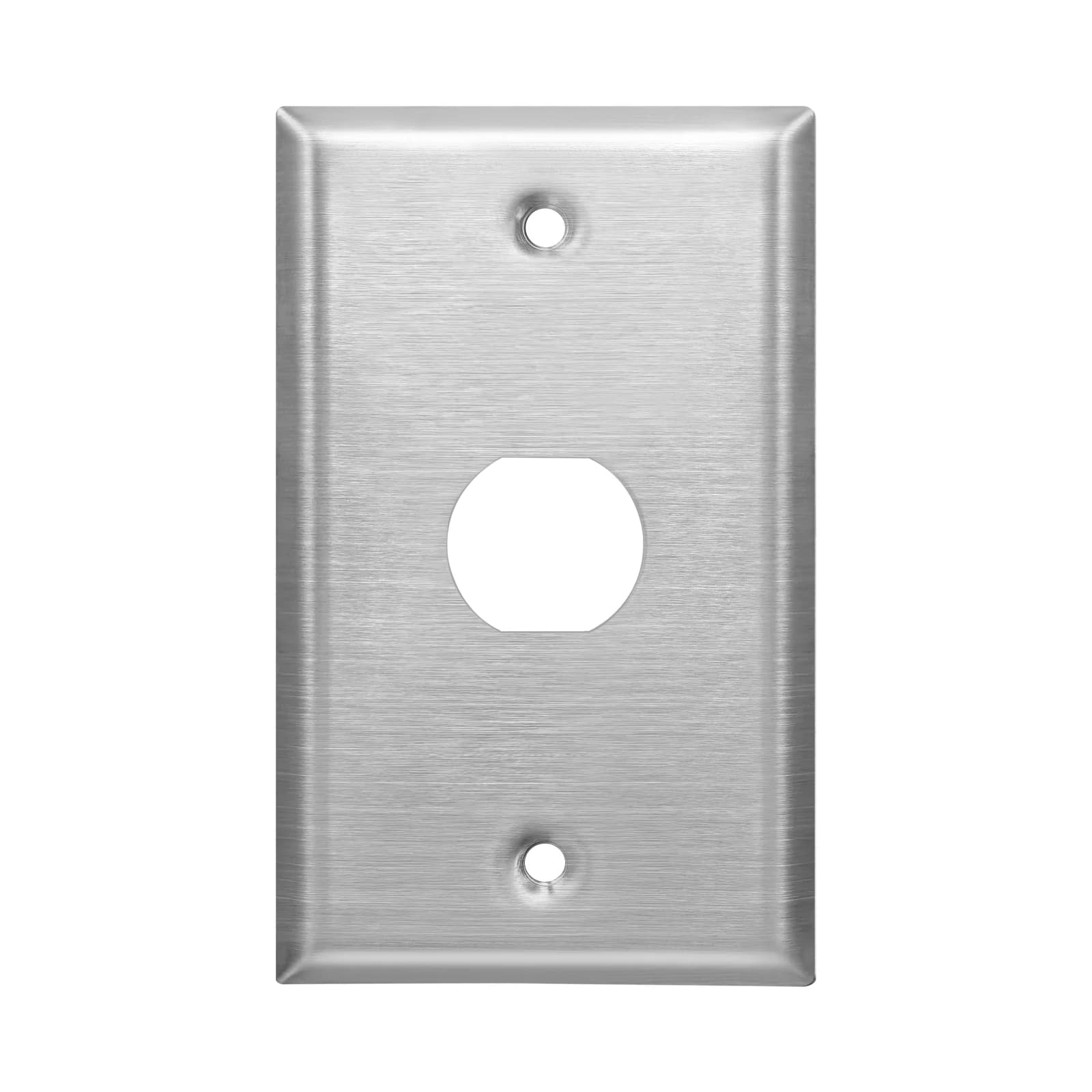 1-Port Single Gang Stainless Steel Wallplate with Water Seal