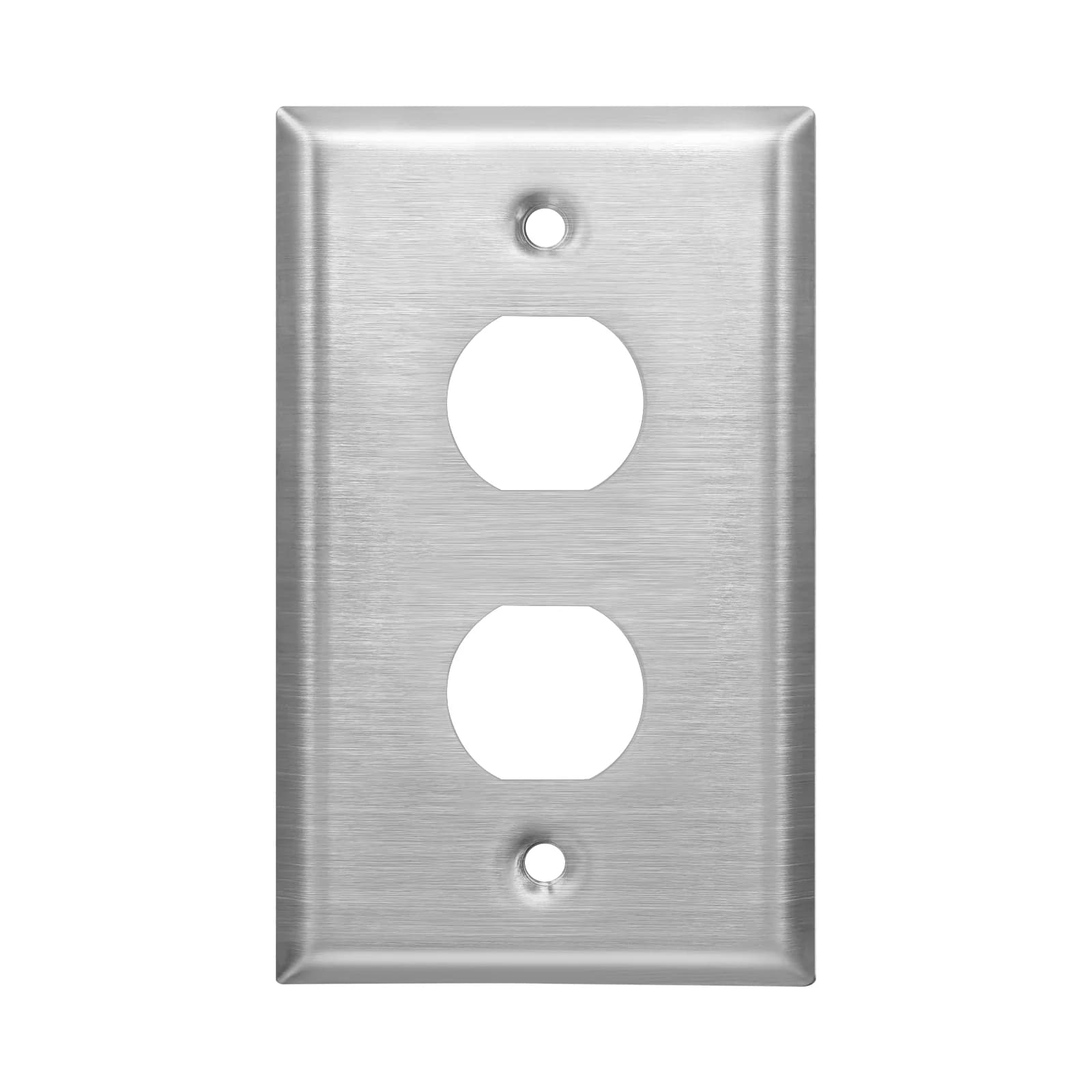 2-Port Single Gang Stainless Steel Wallplate with Water Seal