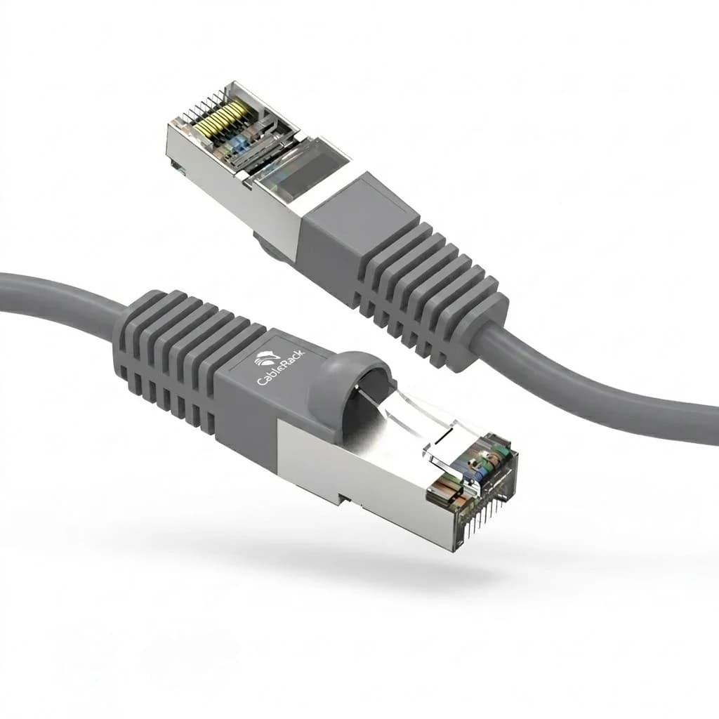 Cat8 S/FTP Snagless 26AWG Shielded Copper Ethernet Network Cable Gray