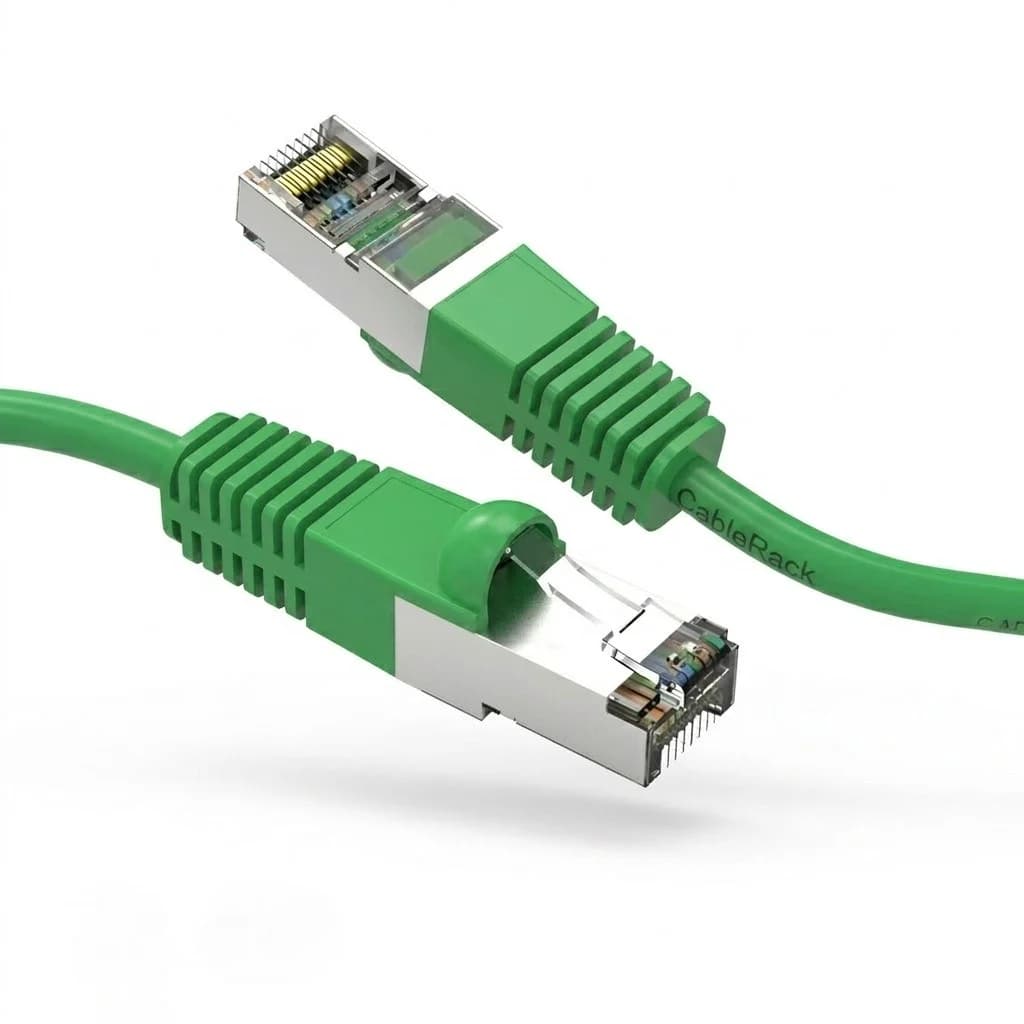 Cat8 S/FTP Snagless 26AWG Shielded Copper Ethernet Network Cable Green