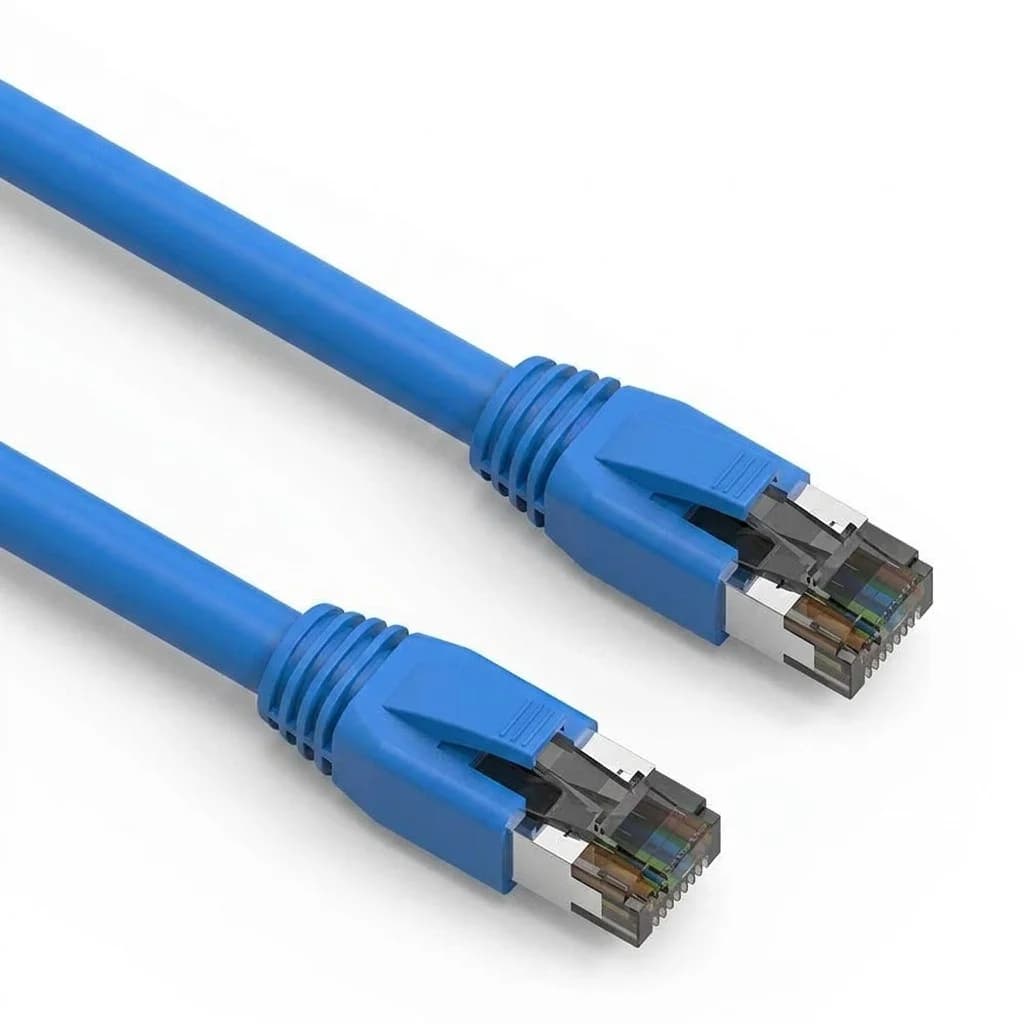 Cat8 S/FTP Snagless 24AWG Shielded Copper Ethernet Network Cable Blue