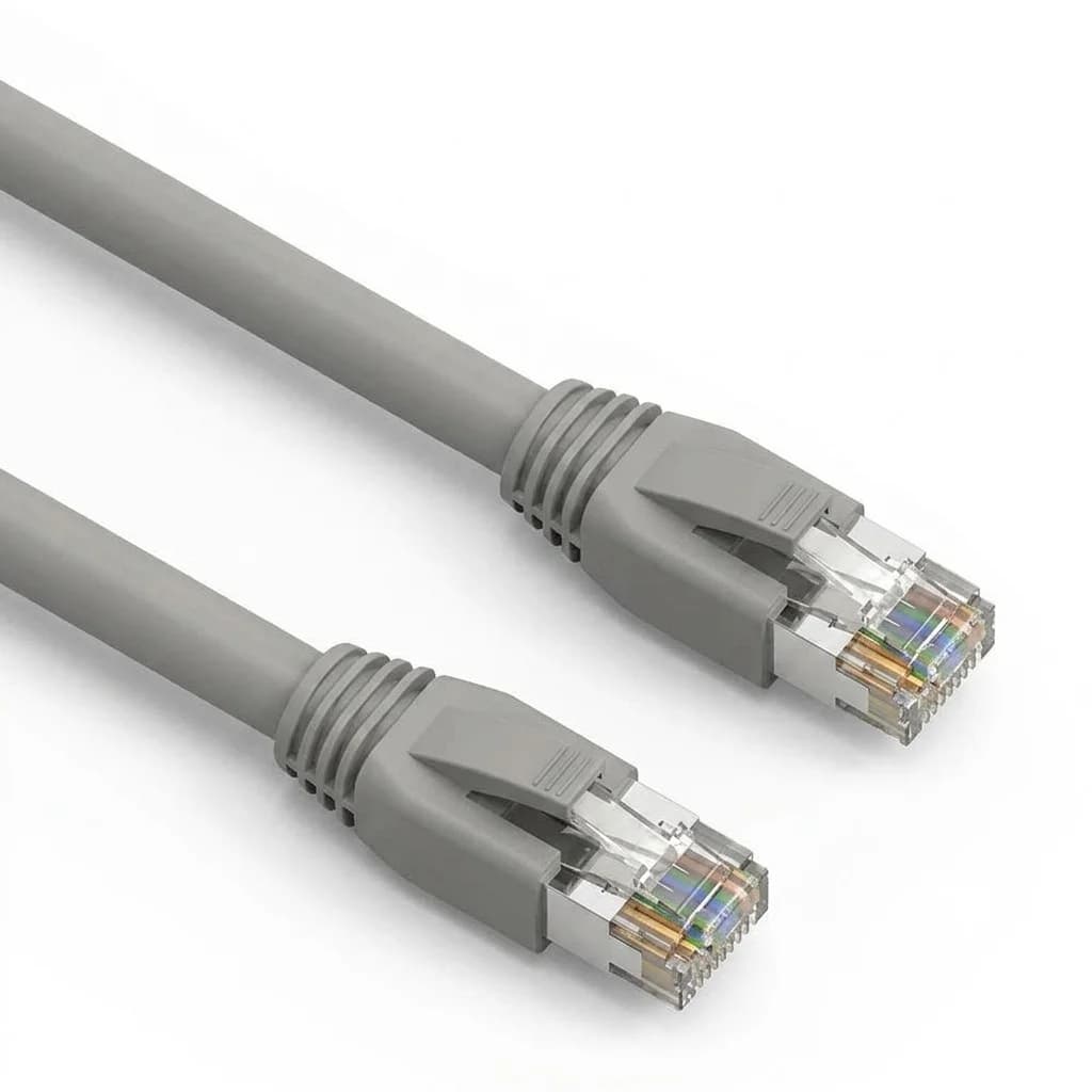 Cat8 S/FTP Snagless 24AWG Shielded Copper Ethernet Network Cable Gray