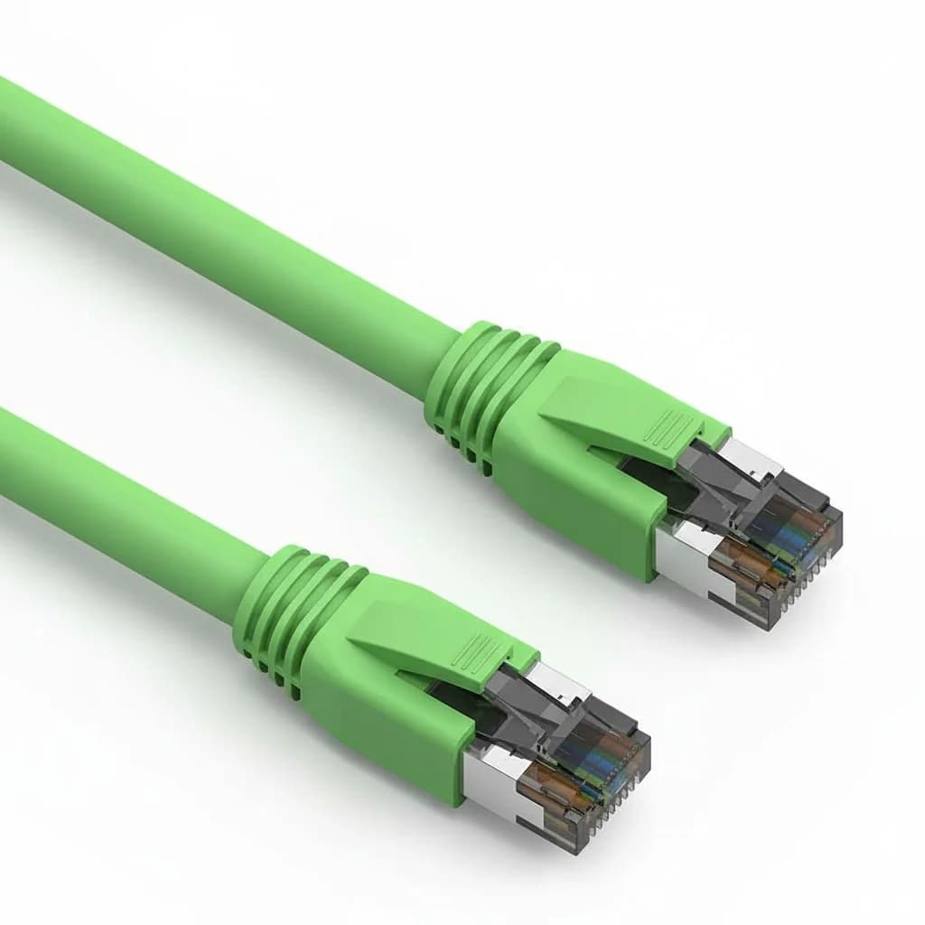 Cat8 S/FTP Snagless 24AWG Shielded Copper Ethernet Network Cable Green