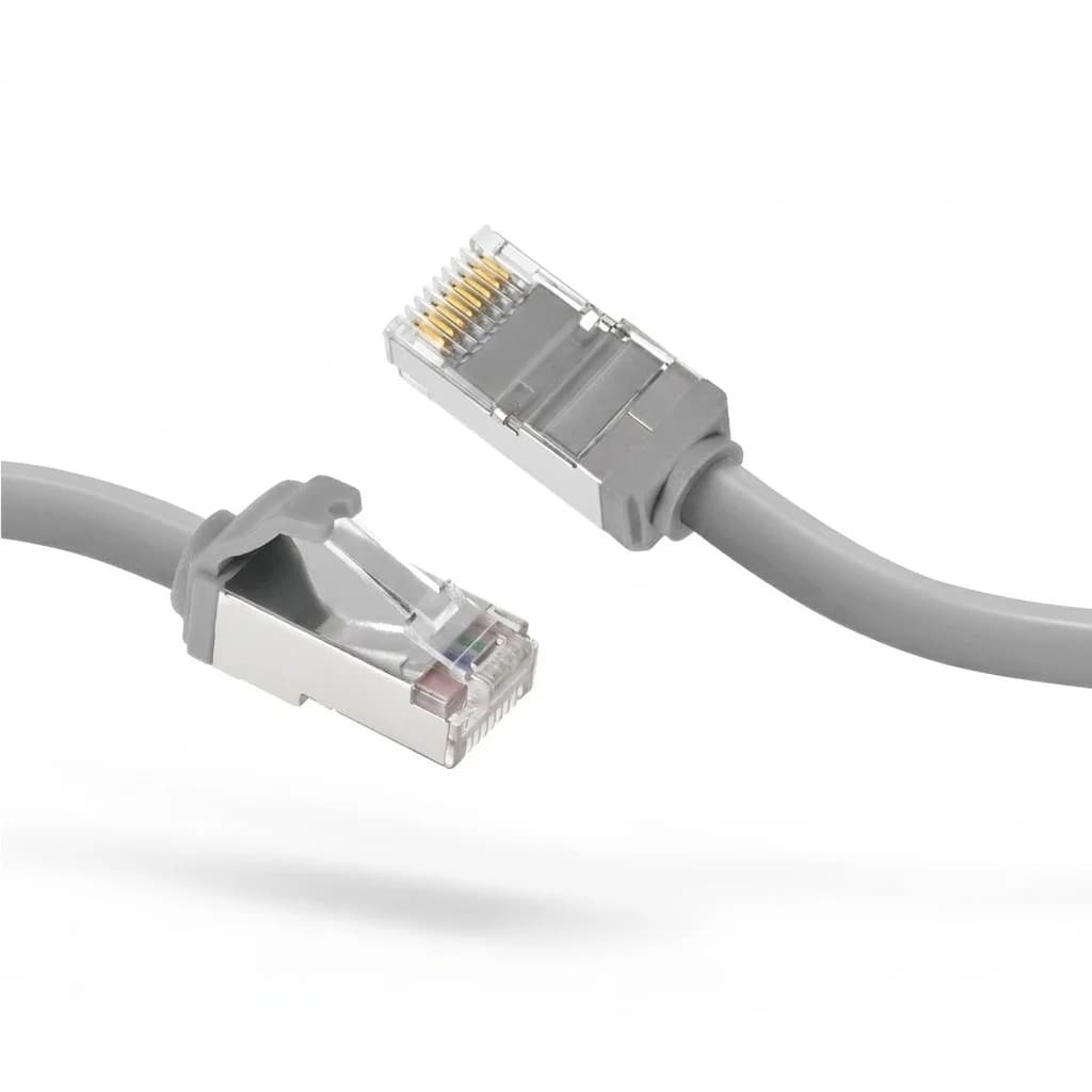 Cat8 S/FTP Snagless 28AWG Shielded Copper Ethernet Network Cable Gray
