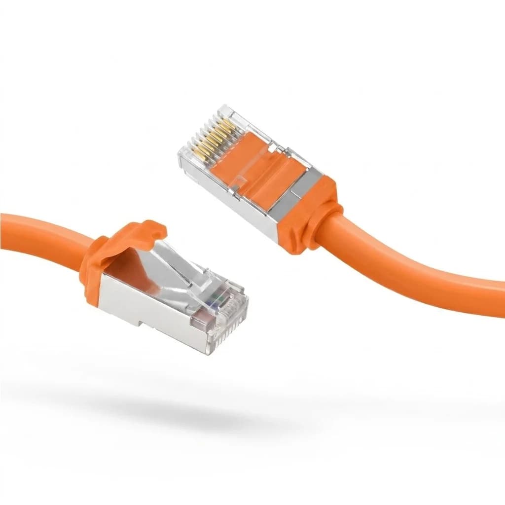 Cat8 S/FTP Snagless 28AWG Shielded Copper Ethernet Network Cable Orange