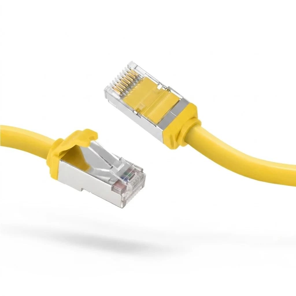 Cat8 S/FTP Snagless 28AWG Shielded Copper Ethernet Network Cable Yellow
