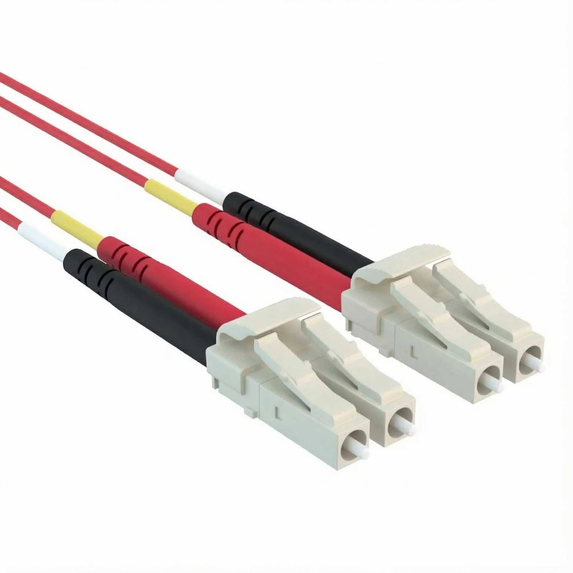 Red fiber patch cable