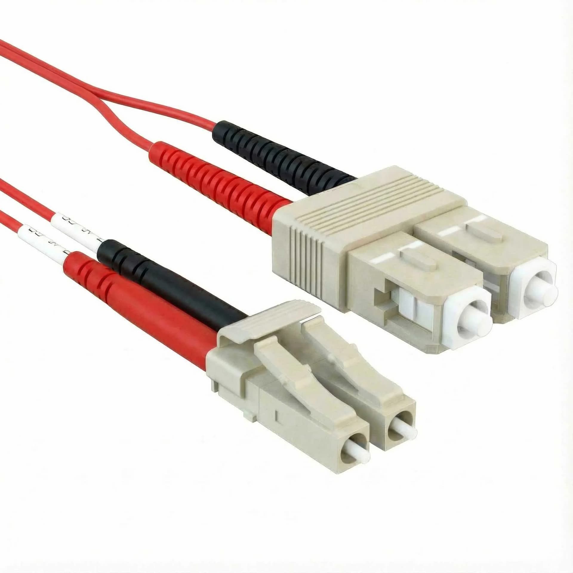 Red fiber patch cable
