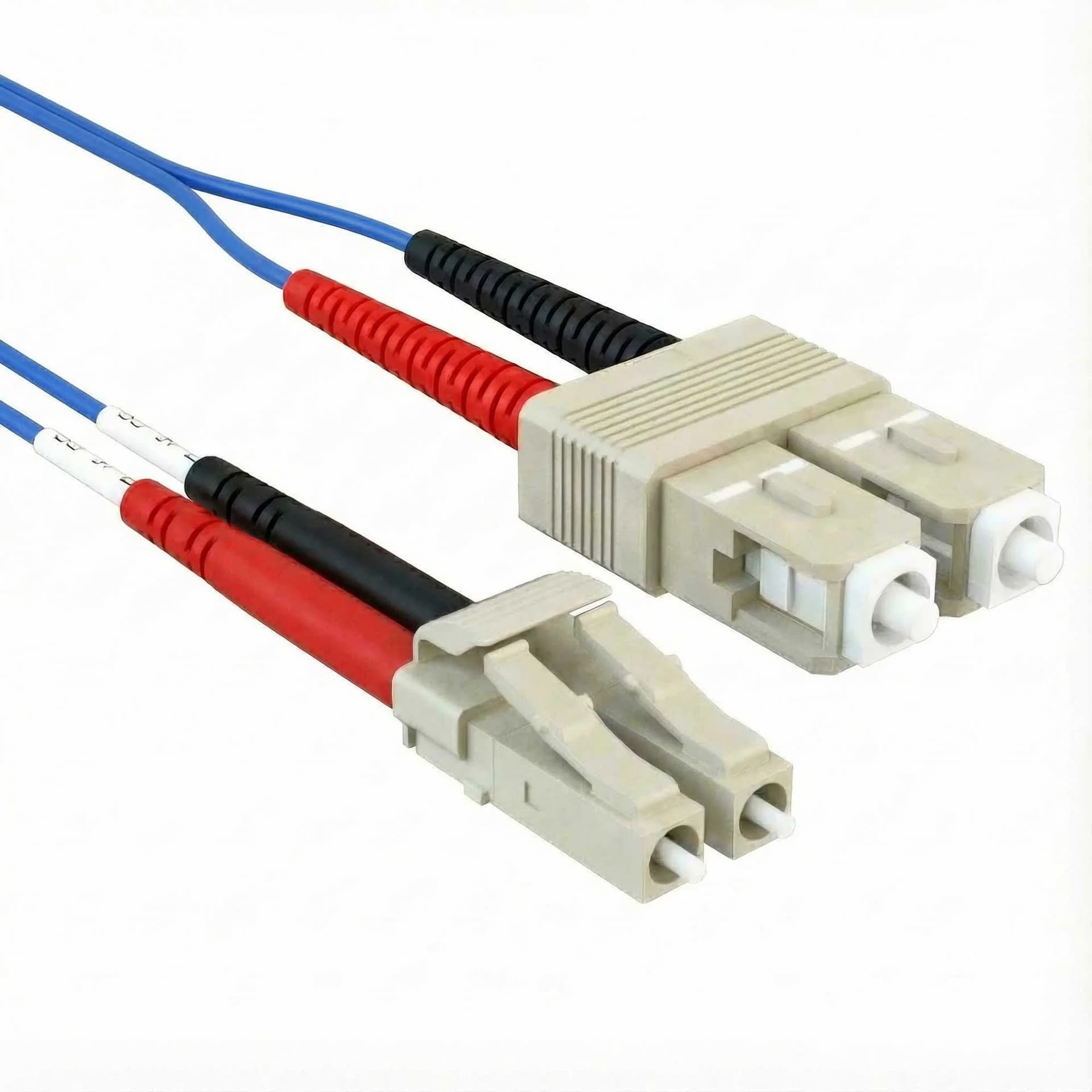 Blue fiber patch cable