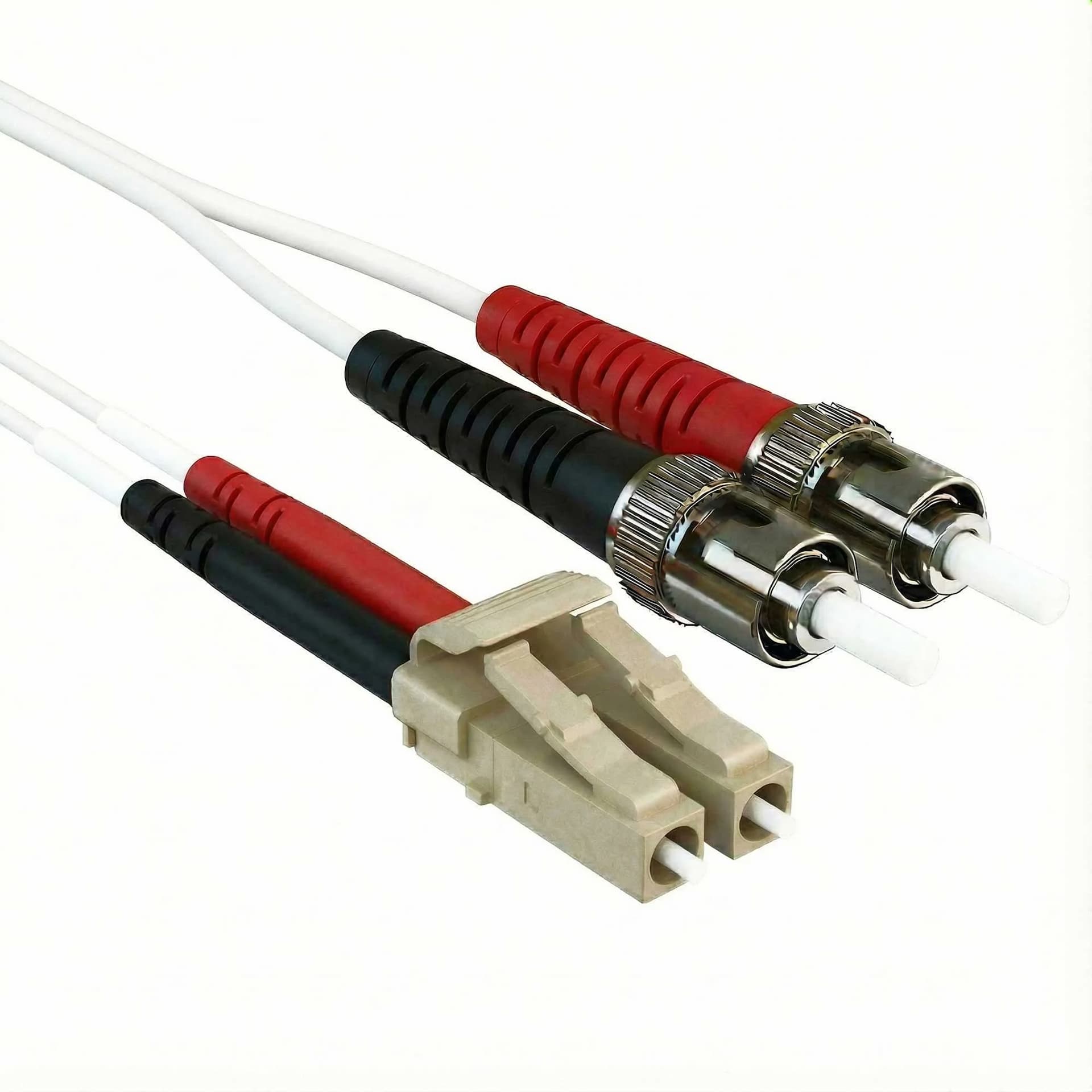 White fiber patch cable