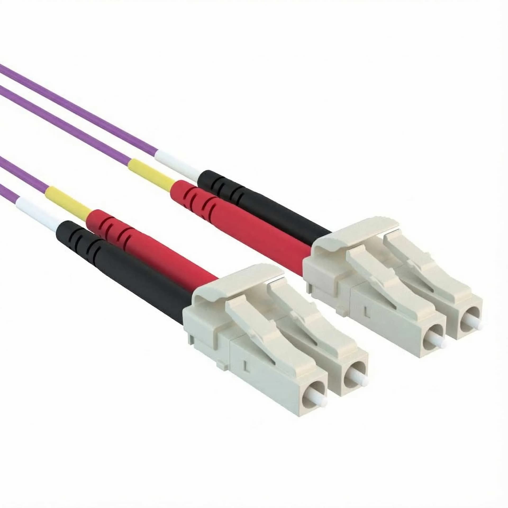 Purple fiber patch cable