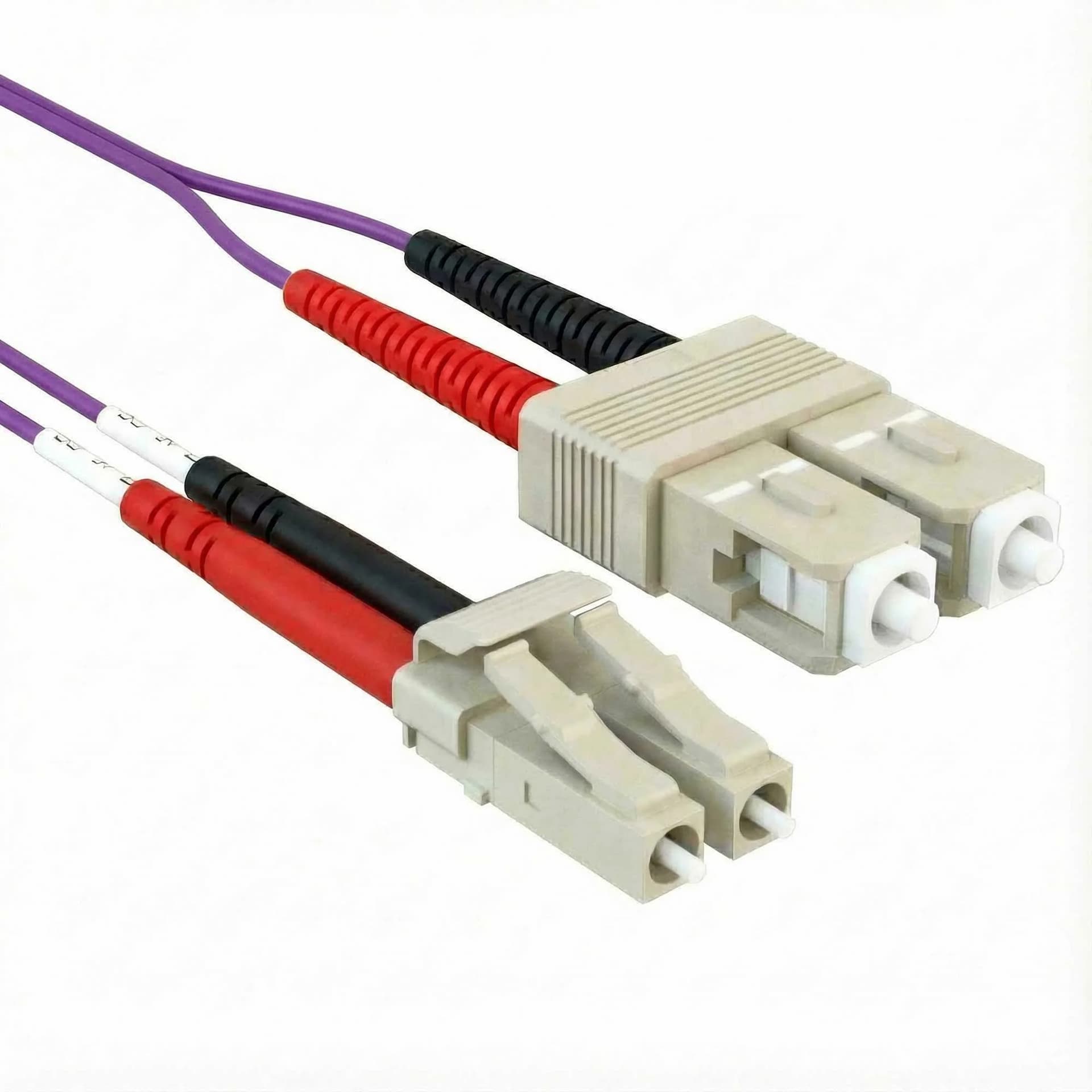 Purple fiber patch cable