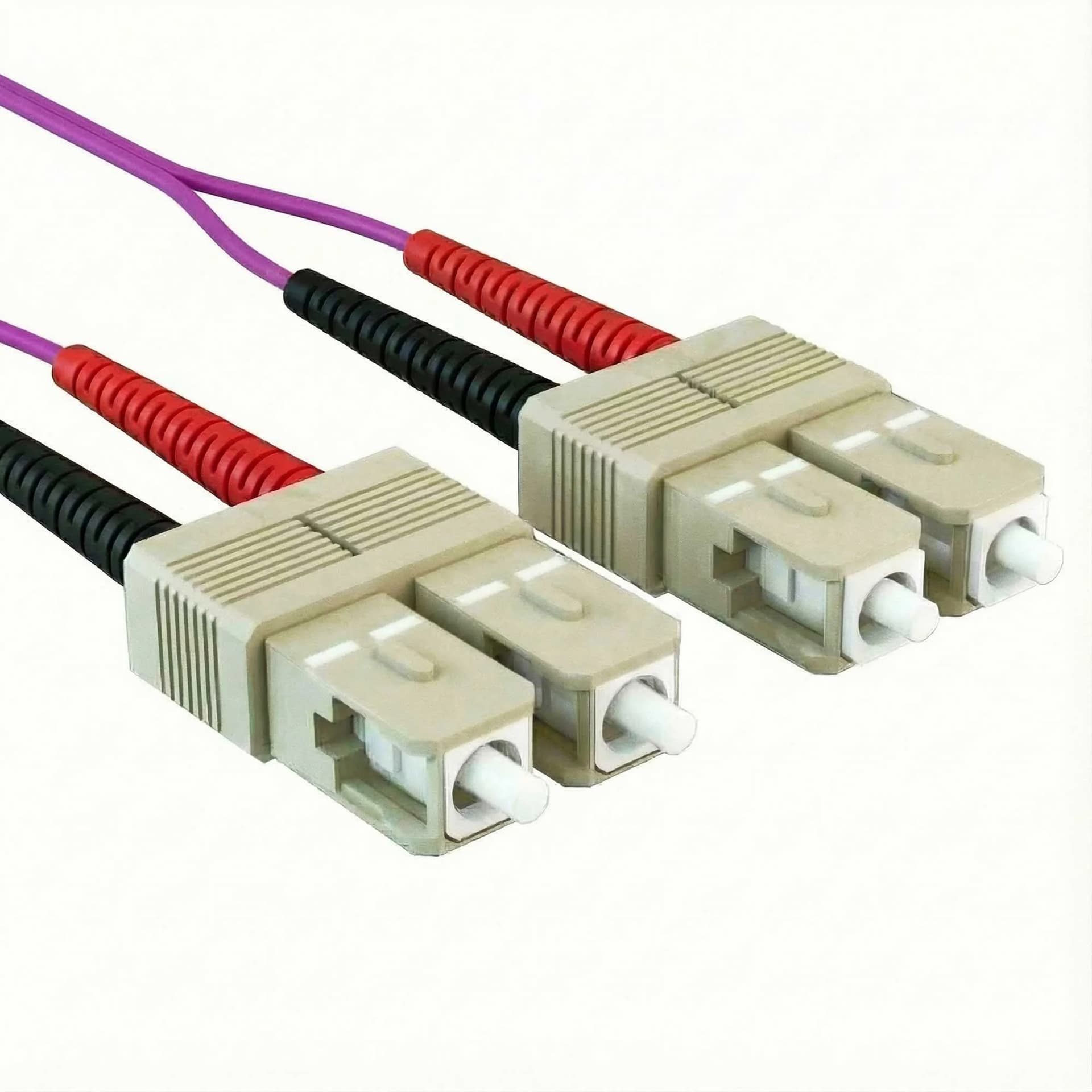 Purple fiber patch cable