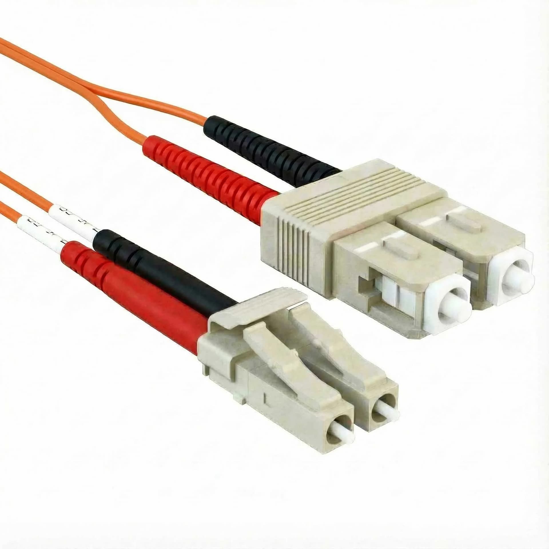 Orange fiber patch cable