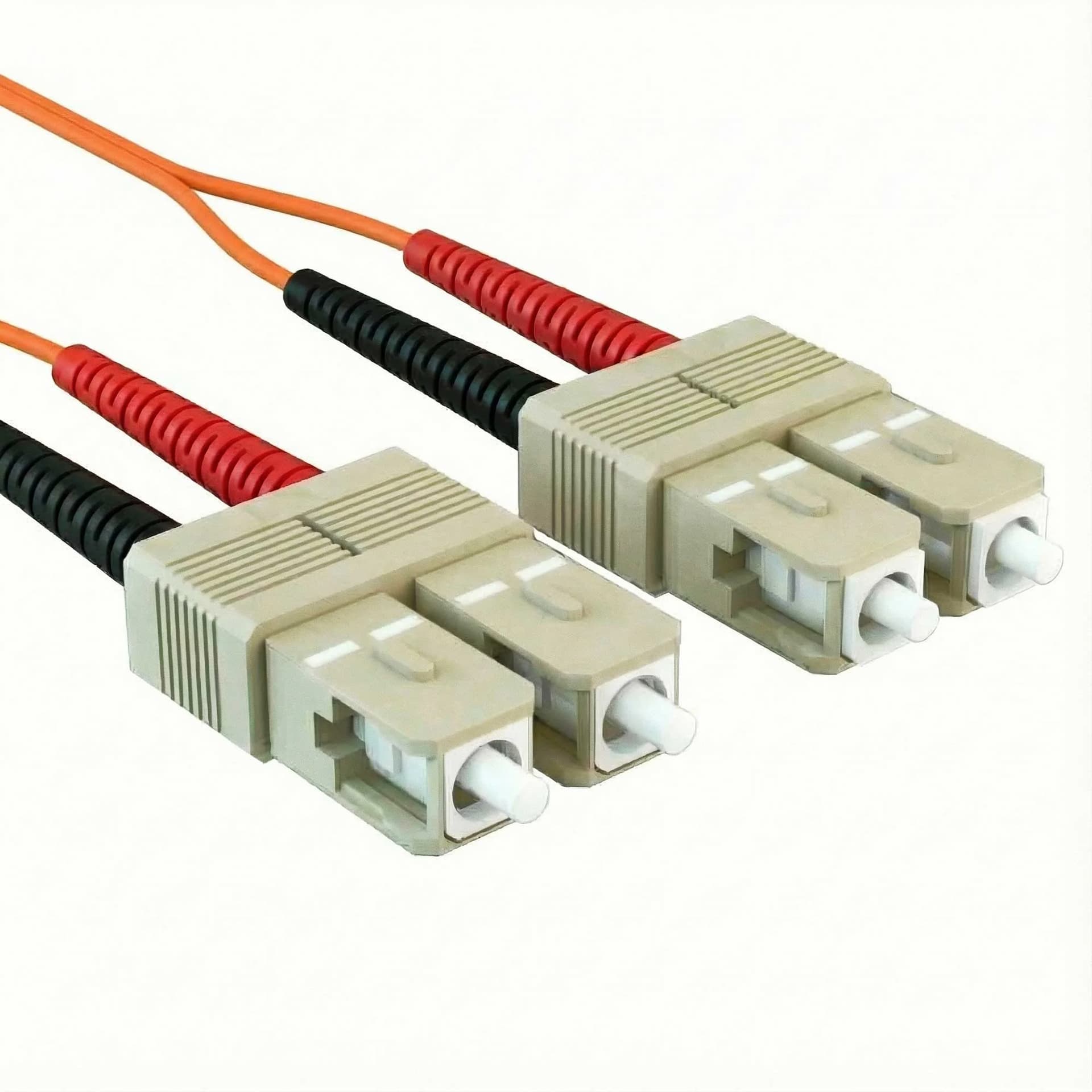 Orange fiber patch cable