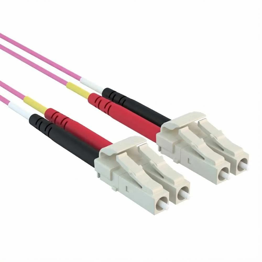 Pink fiber patch cable