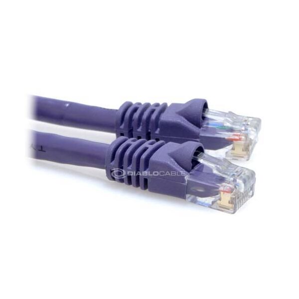 Purple by LinkCable 45ft Cat6 550MHz 24AWG Bare Copper UTP Snagless Ethernet Network Cable 