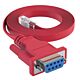 6ft DB9 Female to RJ45 Male Rollover Console Cable for Cisco Red