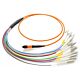 1m MTP to LC 50/125 Multimode 12 Strand Fiber Patch Cable - Orange