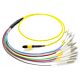 1m MTP to LC 9/125 Single Mode 12 Strand Fiber Patch Cable - Yellow