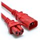 6ft IEC60320 C14 P-Lock Locking Plug to C15  Female Connector 14/3 15AMP 250V SJT Power Cord Red