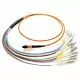 1m MTP to LC 50/125 Plenum Rated Multimode 12 Strand Fiber Patch Cable - Orange