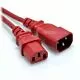 1ft IEC60320 C14 Male Plug to C15 Female Connector 18/3 15AMP 250V SJT Power Cord Red